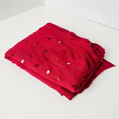 Jersey Knit Fucshia Fabric sewing quilting clothing 1 to 2 Yards With Sequins - Image 1 of 4