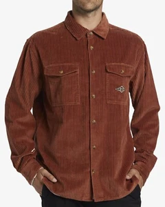BILLABONG BONG DAYS Men's L/S Corduroy Shirt - RUST - XXLarge - NWT - LAST ONE - Picture 1 of 4