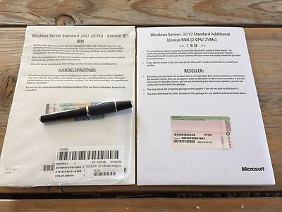 Windows Server 2012 Standard IBM / Lenovo ROK Vollversion Deutsch mit Rechnung - Bild 1 von 3