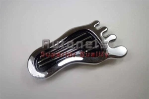 Chrome Steel Barefoot 3 1/2" Dimmer Pedal Pad Switch Hot Street Rod Universal - Foto 1 di 2