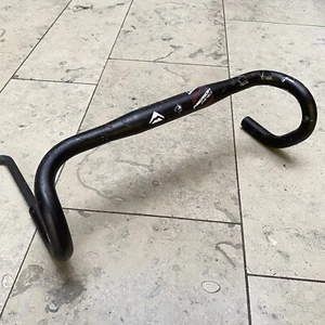 Merida Pro Road Bike Drop Handle Bars Black Red 420mm Wide 31.8mm Clamp Racer CX - Picture 1 of 6