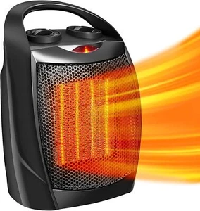 Electric Portable Space Heater,ETL Certified Ceramic Mini Heater with Thermostat - Picture 1 of 7