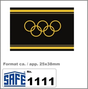 Olympic Rings Signets Stickers Self-AdhesiveSAFE-1111 Dimensions 25x38mm - Picture 1 of 6