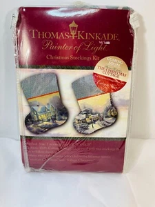 Thomas Kincaid Christmas Stocking Kit Craft Sewing David Textiles Pkg contains 2 - Picture 1 of 2