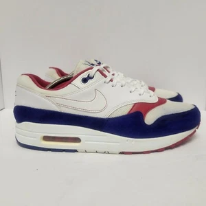Nike Air Max 1 'USA' White Red Blue Running Shoes Trainers CJ9927-100 Men Sz 11 - Picture 1 of 7