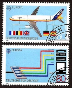 [1200] BRD 1988, Carimbo do dia, Goma originale, trasporti e comunicazioni - Foto 1 di 1