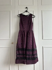 Alice + Olivia Plum Lace Midi Dress Size 0 - Picture 1 of 4