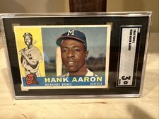 1960 Topps #300 Hank Aaron SGC 3 HOF Milwaukee Braves Baseball Card