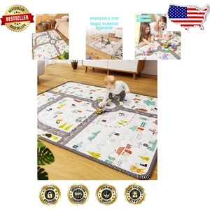 Cushioned Entertainment Baby Play Mat 71x59 - Perfect for Crawling and Learning - Picture 1 of 9