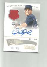 2014 CLASSICS SIGNIFICANT SIGNATURES JERSEYS SILVER #78 DAVID HALE 081/299 B61A