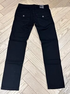 Mens Peviani retro vintage black skinny slim fit jeans size 32 - Picture 1 of 9