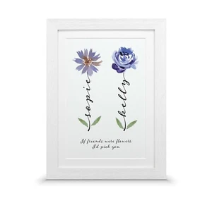 Personalised Best Friend Gift – Custom Flower Print – Birthday or Thank You Keep - Picture 1 of 58