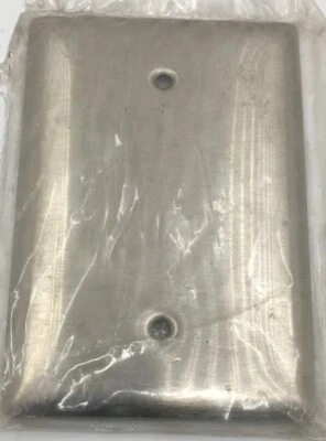 SSJ13 HUBBELL PLACA DE PARED JUMBO 1 BANDA EN BLANCO ACERO INOXIDABLE Foto 1 de 3