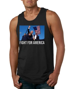 Camiseta sin mangas Trump Shooting Rally EE. UU. Trump 2024 Fight For America para hombre - Imagen 1 de 7