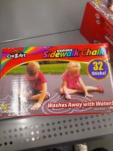(lot of 2) Cra-Z-art Washable Sidewalk Chalk 32 Pieces each Box Art 12 Colors - Picture 1 of 1