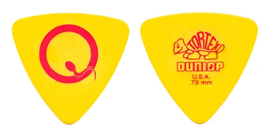 Queens of the Stone Age Josh Homme Yellow Guitar Pick 2014 Clockwork Tour QOTSA - Image 1 of 1