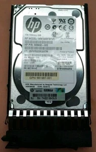HP 1TB 7200RPM SAS MM1000FBFVR P/N: 605832-002 6Gbs 2.5" With Tray - Picture 1 of 2
