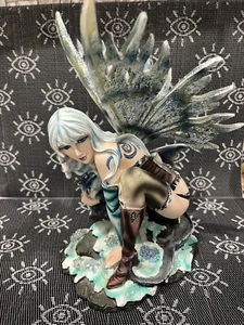 Large Fairy Figurine Statue 10” Sitting - Picture 1 of 11