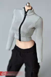 Malas elásticas con cremallera hembra 1/6 abrigo camisa ajuste 12"" figura de acción solo cuerpo torso - Imagen 1 de 8