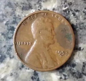 1953 S Lincoln Wheat Penny - Errors On Top Rim, L On Edge, Broadstruck Rev. RARE - Picture 1 of 2