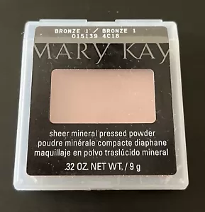 New MARY KAY Discontinued PRESSED POWDER SHEER MINERAL BRONZE 1 NOS NIB Full Sz - Picture 1 of 2