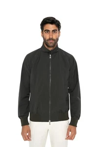 $2800 ISAIA NAPOLI Military Green Raglan Bomber Jacket Techno Wool 38 US / 48 EU - Picture 1 of 7