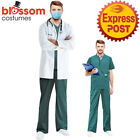 CA2764 Doctor Man Medical Hospital Lab Coat Surgeon Scrubs Mens Dress Up Costume