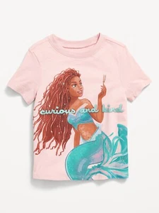 NWT OLD NAVY 4T LITTLE MERMAID 'CURIOUS & KIND' SHORT-SLEEVE T-SHIRT - Picture 1 of 2