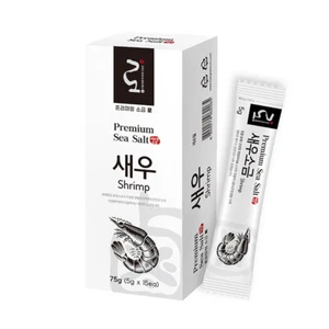 Premium Sea Salt with Shrimp From Korea 150g / 5.29 oz (5g x 30 Sticks) - Picture 1 of 2