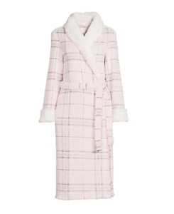 SECRET TREASURES Fleece Plaid Robe Size XL 16-18 Dressing Gown Womens New - Picture 1 of 6