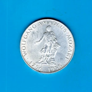 AUSTRIA -- FANTASTIC MOZART 200TH BIRTH ANNIVERSARY SILVER 25 SCHILLING, 1956 - Picture 1 of 4