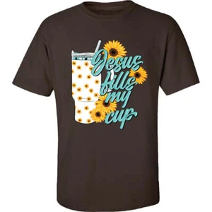 Girlie Girl Originals Jesus Fills My Cup T-Shirt - Picture 1 of 11
