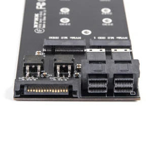 Dual SFF-8643 U.2 To NVMe M.2 NGFF SSD Adapter SSD Card Adapter For MotherboaBI - Photo 1/7