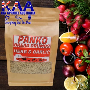 Panko Crumbs Herb & Garlic Panko Bread Crumb 400 Grams, Australian Made - Picture 1 of 4
