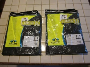 2 X Pyramex RVZ2110L Lumen-X Class 2 Safety Vest with Zipper Medium Hi-Vis Lime - Picture 1 of 3