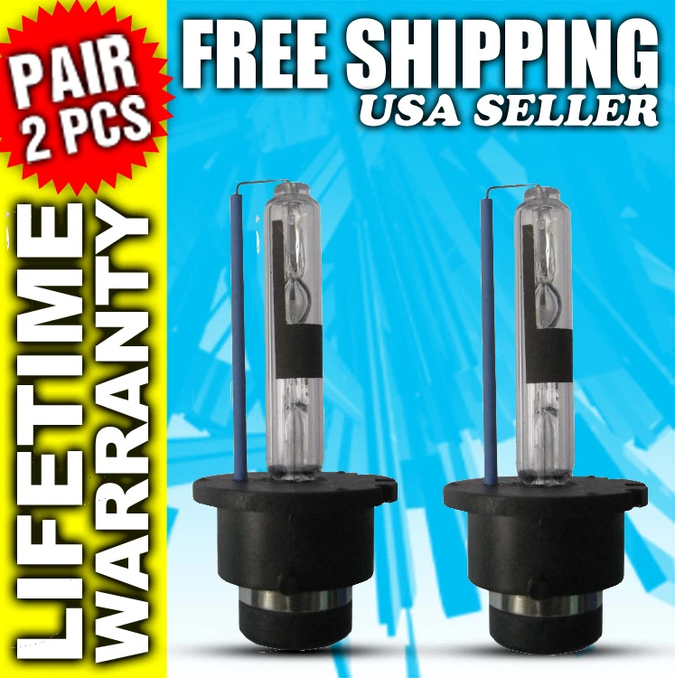 HID XENON HEADLIGHT D2R 4300K X 2 BULBS REPLACEMENT LAMP 35WATT WHITE YELLOWISH - Image 1 of 1