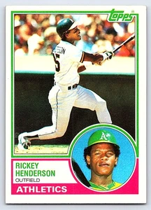 1983 Topps #180 Rickey Henderson Oakland Athletics - Bild 1 von 2