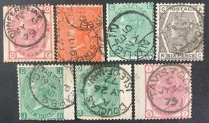 Queen Victoria Surface Printed Collection x 7. Superb Cancellations. - Picture 1 of 1
