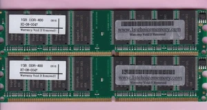 2GB 2x1GB PC-3200 1ST CHOICE HI-08-0047 HYNIX DDR-400 RAM MEMORY KIT DDR1 PC3200 - Picture 1 of 2