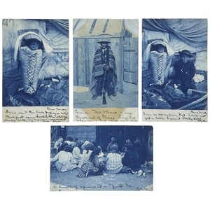 Cyanotype Postcards of Nevada Native Americans / 1906 - Picture 1 of 2