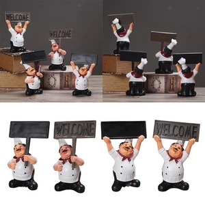 Resin Chef Figures Ornament Statue Model Crafts Decor Bar - Picture 1 of 14