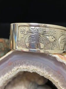 Roderick Tenorio RMT Carolyn Pollack Sterling Storyteller Bear Cuff Bracelet - Picture 1 of 13