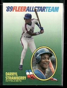 1989 Fleer #10 Darryl Strawberry '89 Fleer All-Star Team New York Mets - Picture 1 of 2