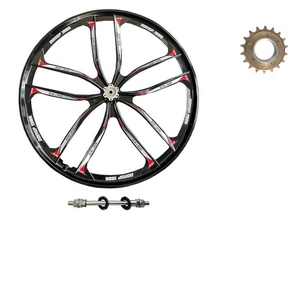 Rueda Mag Trasera Bicicleta 26" 135mm 10 Hojas con Llanta Magnesio Rueda Libre 18T - Imagen 1 de 11