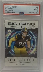 2024 Panini Origins - T.J. Watt #4 Big Bang Case Hit PSA 9 MINT Steelers SP - Bild 1 von 2