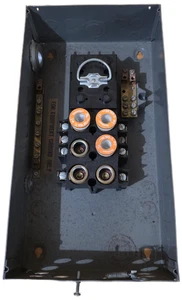 antiguo panel eléctrico fusible de circuito Gould 100 amp 6 para piezas - Imagen 1 de 5