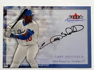 Fleer Showcase Autographics 2001 Gary Sheffield Auto Dodgers Autógrafo - Imagen 1 de 2