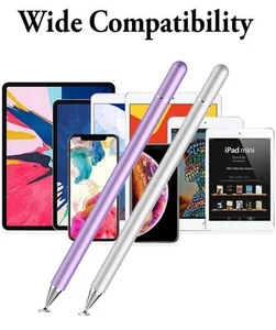 2x Stylets Universels pour Écrans Tactiles Crayons avec Capuchon Magnétique Android iOS - Photo 1/17