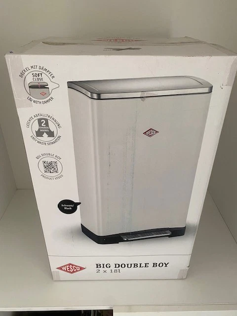 WESCO Big Double Boy 2x 18 Ltr. schwarz, 2. Wahl da Minibeule, Neu in OVP - Bild 1 von 4