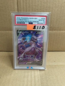 2022 Pokemon SWSH Black Star Promo #229 Full Art / Mewtwo V PSA 10 - Bild 1 von 2
